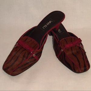 Cowhide and Suede Vaneli Slip ons